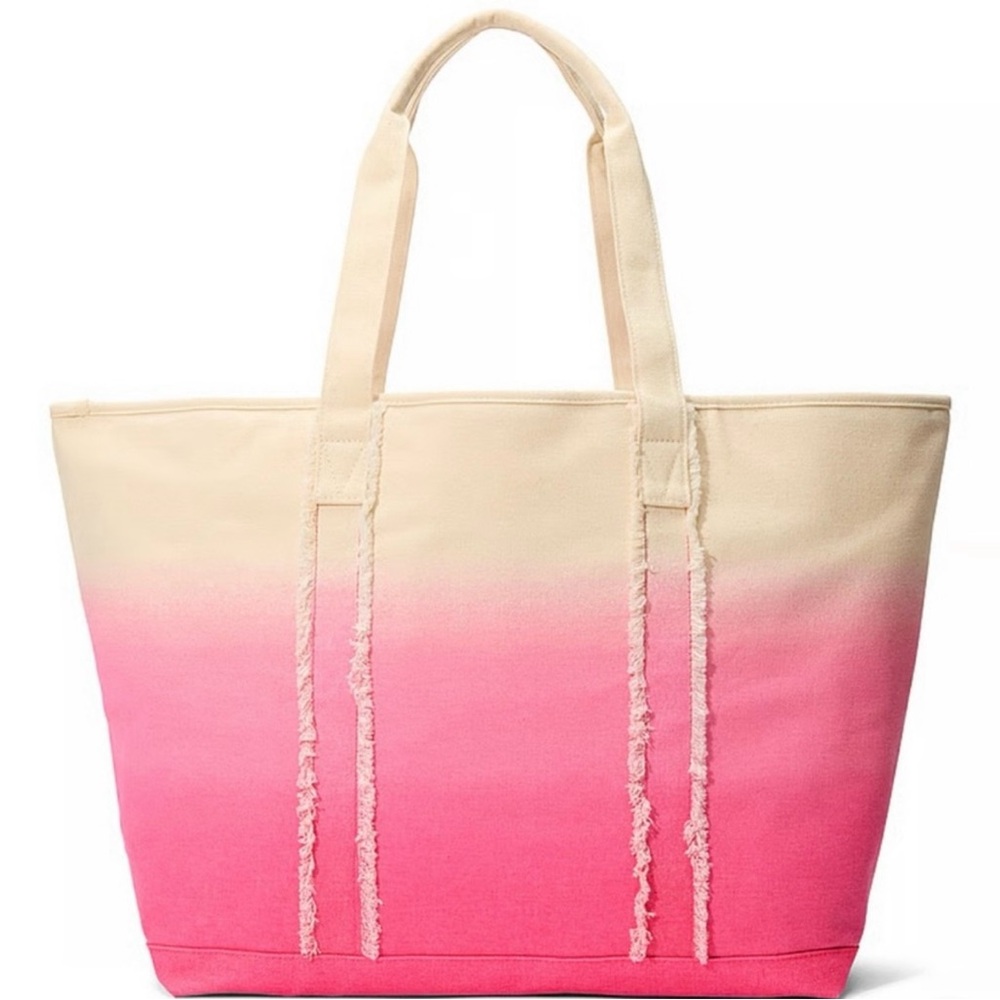 NWT Victoria’s Secret Pink and Cream Tote Bag - Picture 2 of 9